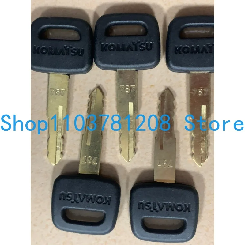 1/5/10/20PCS Suitable for Komatsu Heavy Equipment 787 Black Handle Key Excavator Bulldozer Loader Backhoe Starter