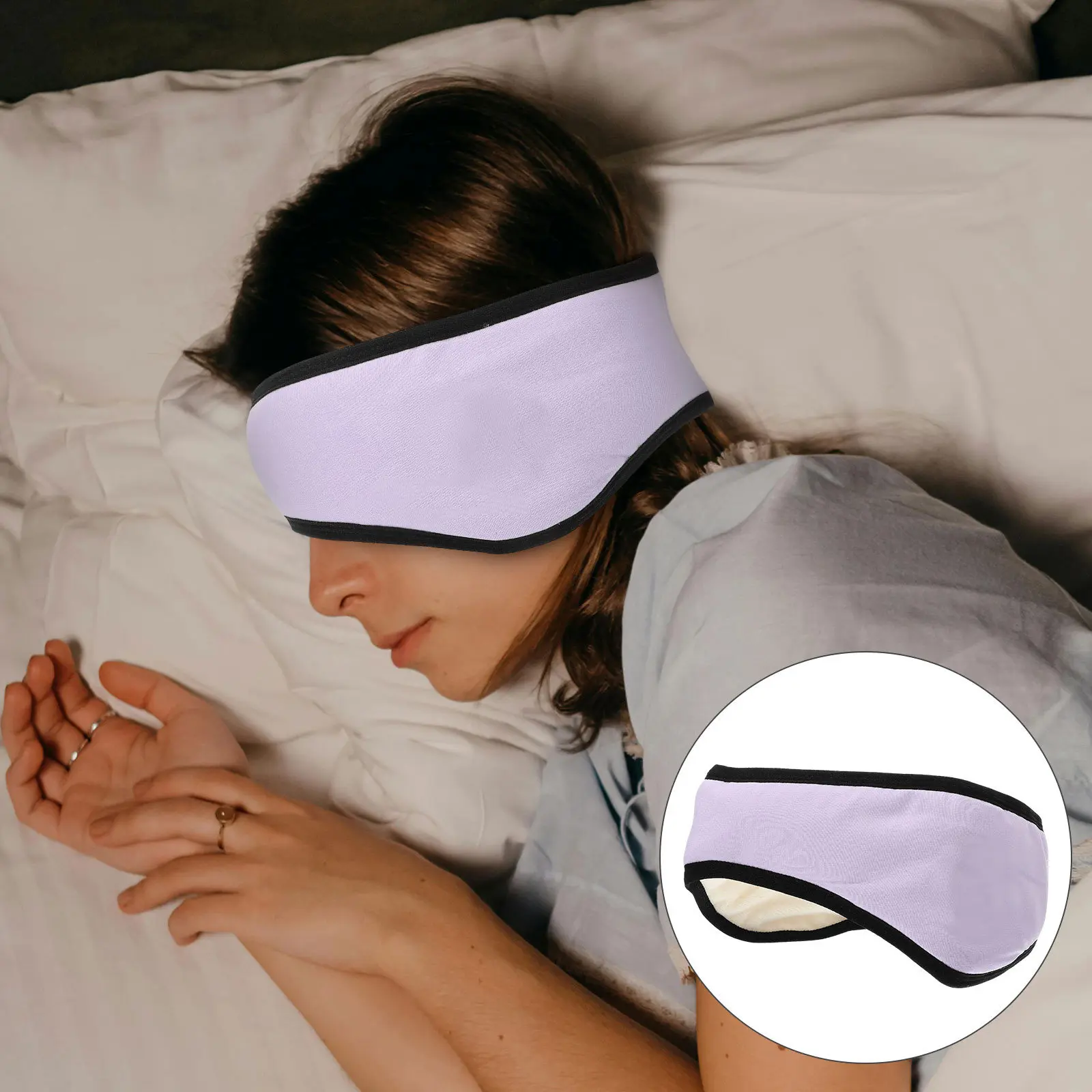 

Регулируемая зимняя повязка-наушники из хлопка, спандекса и полиэстера для мужчин и женщин, для сна и путешествий, шумопоглощающая