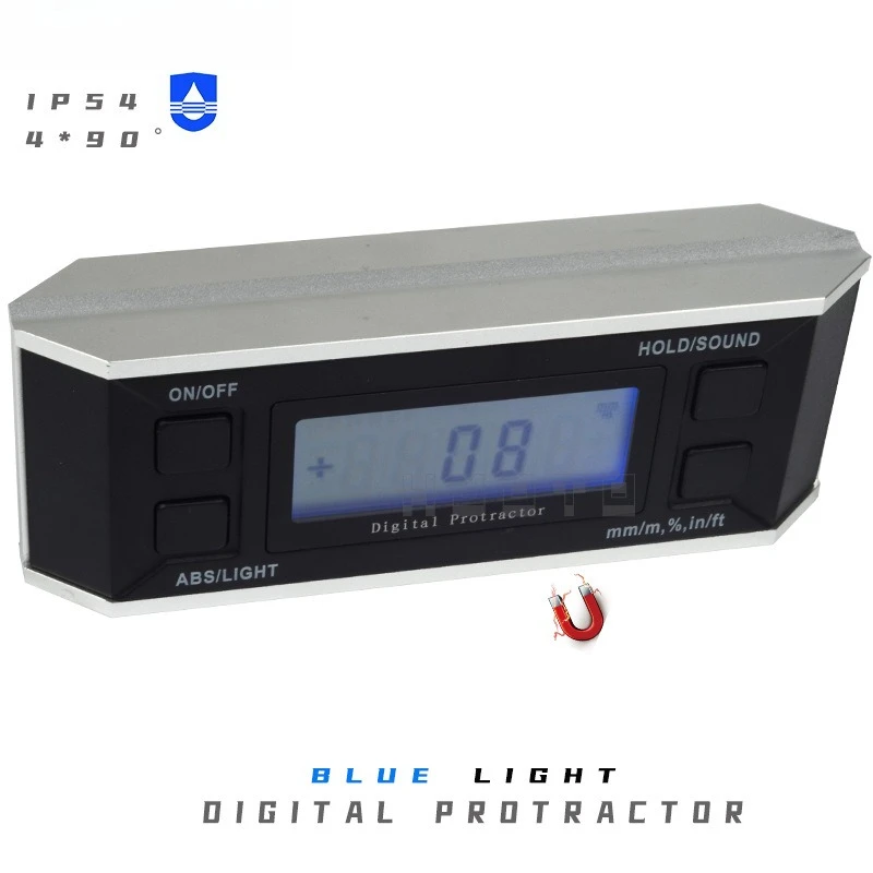 IP54 Digital Strip Inclinometer Slope Meter Level Meter Protractor Digital Display Inclinometer Angle Meter DC21-XY3