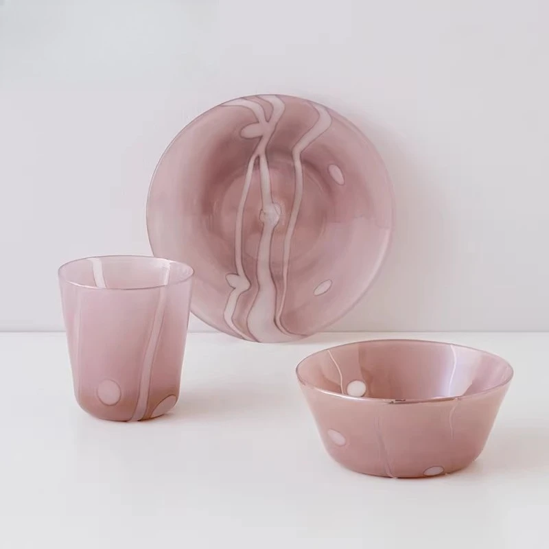 Glass Small Salad Bowl Household Fruit Cake