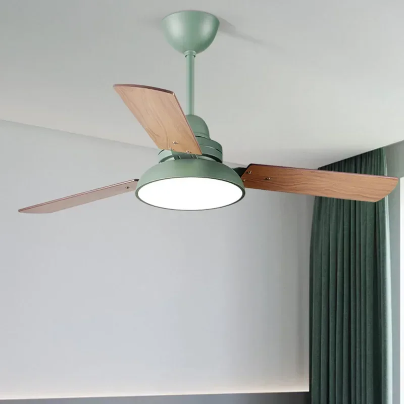 Ceiling Fans With light 42 48 inch Fans With Light Wood Blades Reversible Low Floor DC Motor Fans Lamp Living Room Bedroom Shop