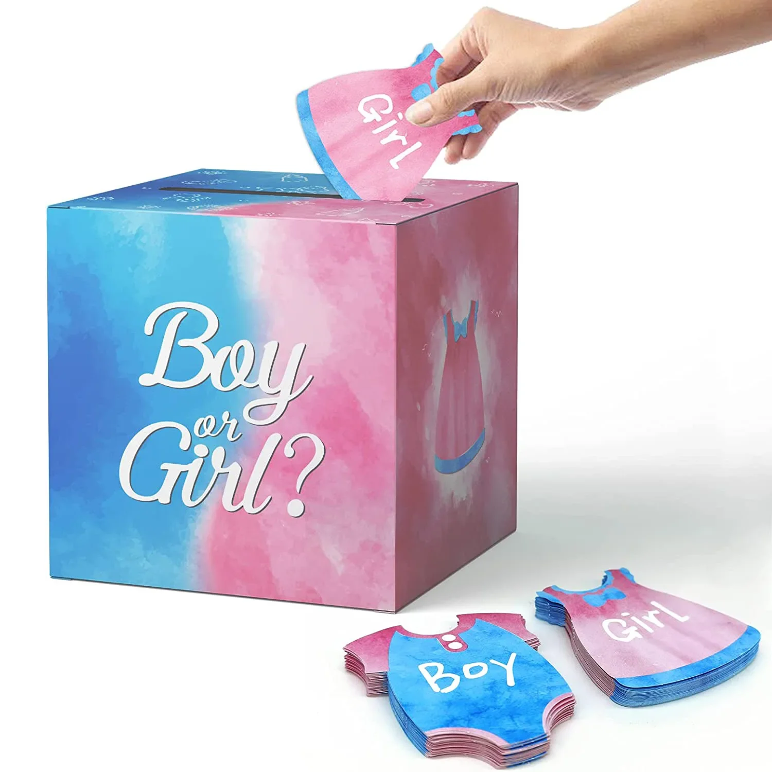 Baby Gender Reveal Ballot Box Boy Girl Gender Voting Game Baby Shower Game Party Decorations