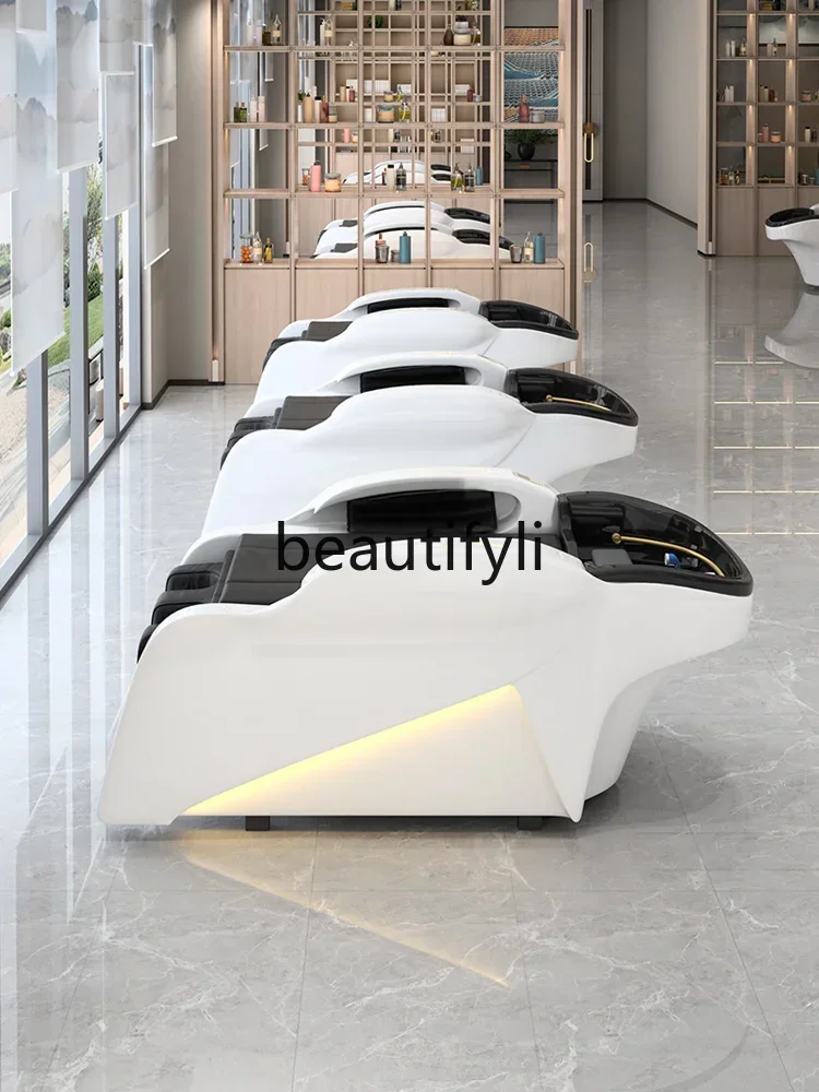 

ss D Electric massage shampoo bed barber shop special automatic massage bed water circulation fumigation