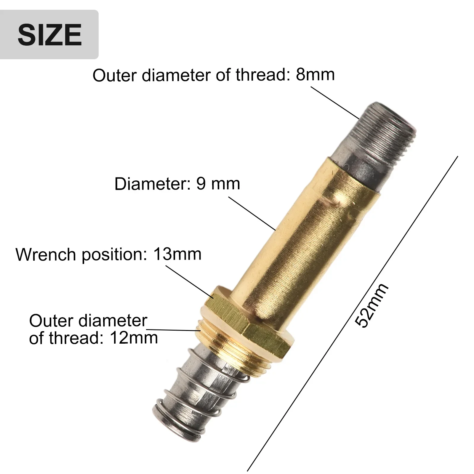 Optymalne zużycie wzrostu Akwarium Regulator dwutlenku węgla Pozycja klucza 13 mm Średnica gwintu 8 mm Oszczędność miejsca