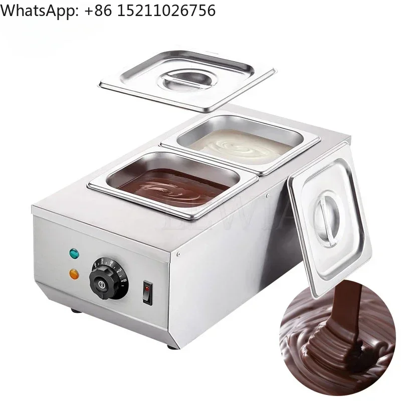 Electric Chocolate Cheese Melting Machine Heater Commercial Double Hot Pot Fountain Boiler Dipping Cylinder Melter Pan Warmer