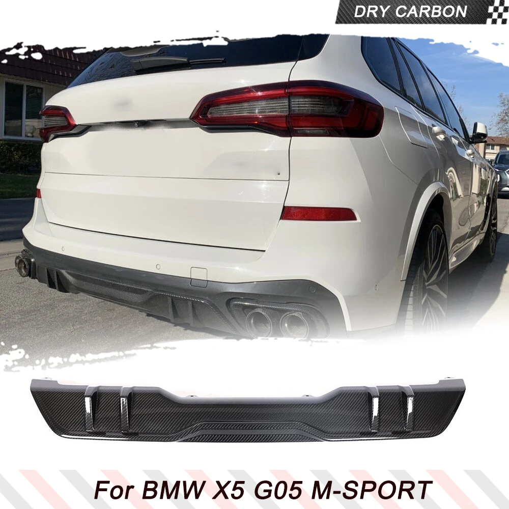 Dry Carbon Rear Bumper Diffuser Lip Spoiler for BMW X5 G05 M Sport 2019 2020 Car Rear Bumper Diffuser Lip Spoiler Apron