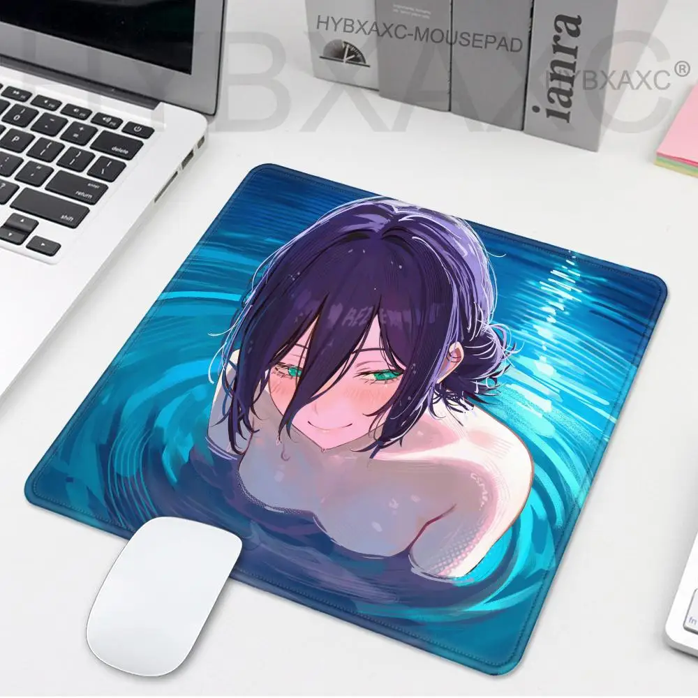 

Коврик для мыши для ноутбука Kawaii Anime Girl Reze Коврик для клавиатуры ПК Черно-белый цветок Настольный коврик для мыши C-chainsaw Man Gaming Mousepad