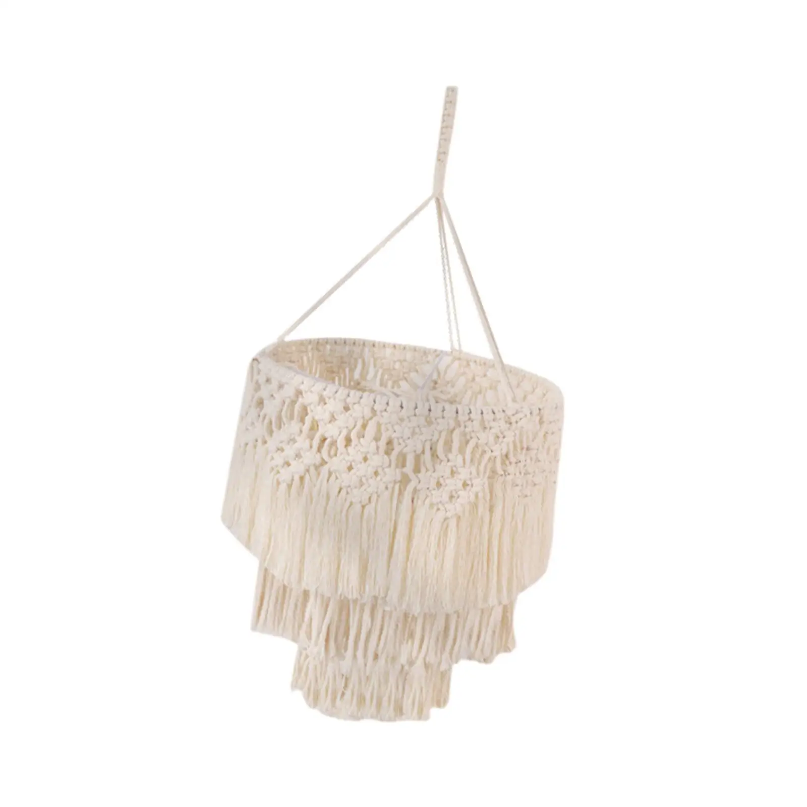 Bohemian Macrame Lamp Shade Ceiling Light Fixture Decor for Party Wedding