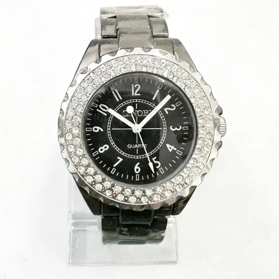 Promotion Item Fashion Women Rhinestone Quartz Wrist Watch Black Dial Nice Gift Ship With Tracking Number Wholesale Price