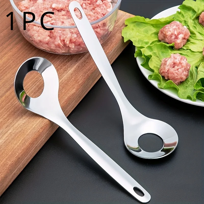 Stainless Steel Meatball Maker With Long Handle - Nonstick, Food-Safe Spoon For Perfectly Shaped Meat Balls - Ideal For Home