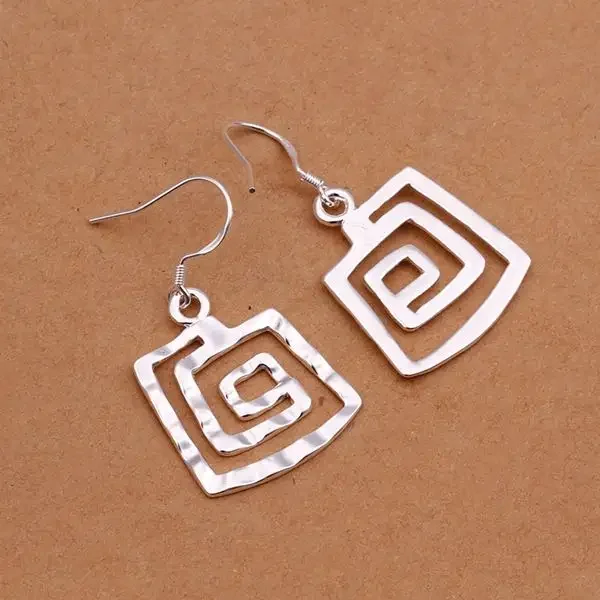 High Quality Cute Nice Women Wedding Lady Girl Fashion 925 Sterling Silver Party Earring Jewelry Free Shipping Factory Price