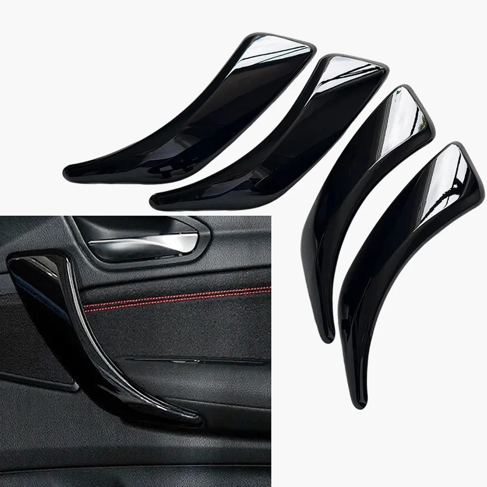 Vehicle Door Panel Cover Trim for BMW 1 2 Series F20 F21 F22 F23 2012 2016 Glossy Black ABS 2 Handle cover/4 Handle cover