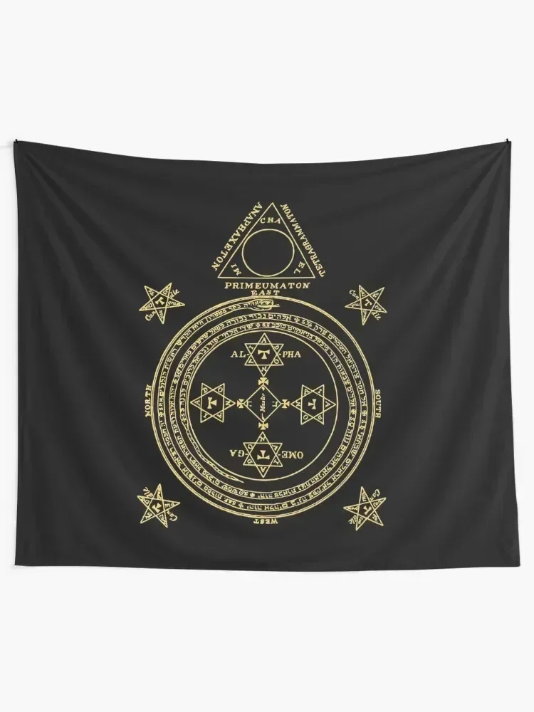 Goetia Circle of Solomon Ceremonial Magick Occult Grimoire Tapestry Room Decoration Korean Style Aesthetic Decoration Tapestry