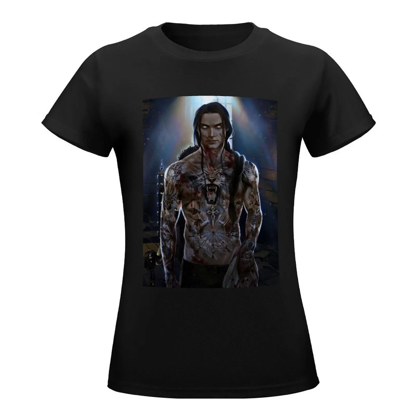 Gabriel from The Empire of the Vampire T-Shirt anime clothes animal print shirt for girls blacks sweat black t-shirts for Women