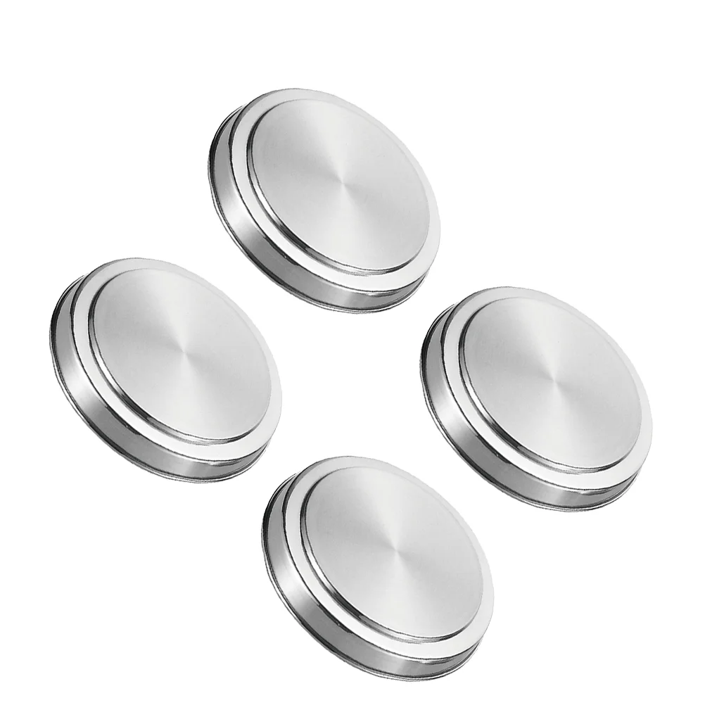 4 PCS Stove Burner Covers for Flat Top Stoves Liner Stainless Steel Range Round