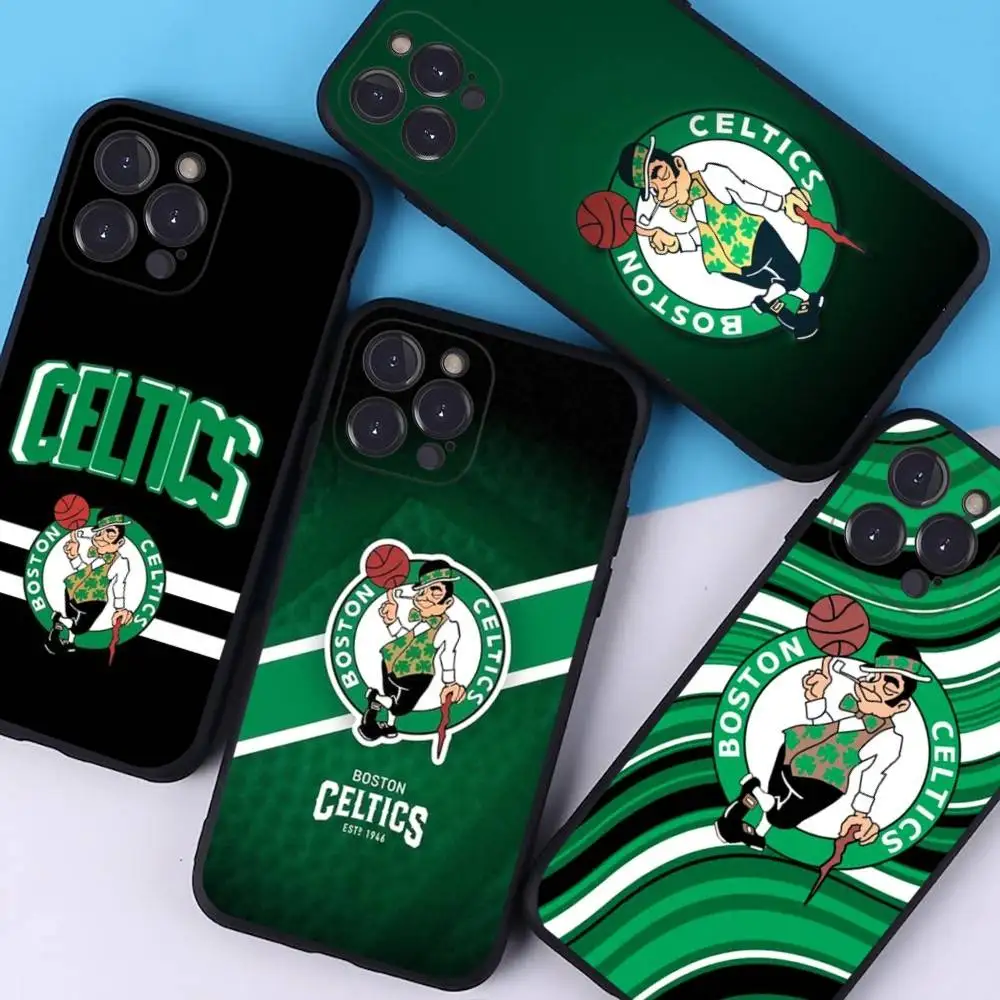 Funda para iPhone 17 16 15 14 11 12 13 Pro Max Plus con Diseño Artístico de los Boston Celtics