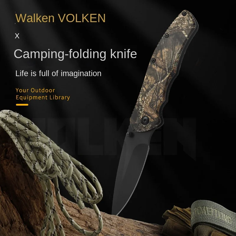 New pocket multifunctional outdoor stainless steel knife portable self-defense knife covering3dprint camping folding knife