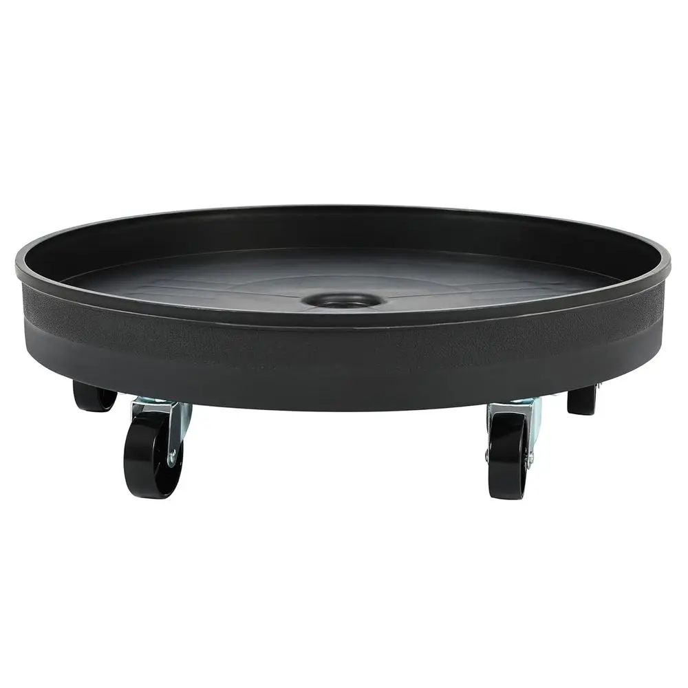 

Heavy-Duty 30-55 Gallon Plastic Drum Cart with 5 Swivel Wheels for Water Drums and Trash Cans