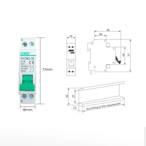 Công tắc không khí nhỏ của tập hợp gia đình của lắp đường ray nhiễu, công tắc mini, DZ30-32 DPN 1P + N, MCB 6A 10A 16A 20A 25A 32A, OEM DIY 8 Đồng hồ nhạc trưởng bán hàng chính - №6