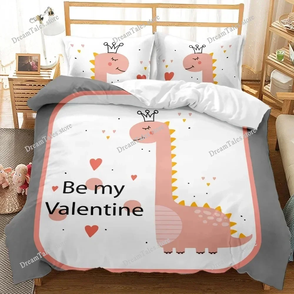 Cartoon Cat Bedding Set QueenKing Pink Animals Bedding,lovely Magical Animal Polyester Duvet Cover for Boys Girls Luxury Gift741