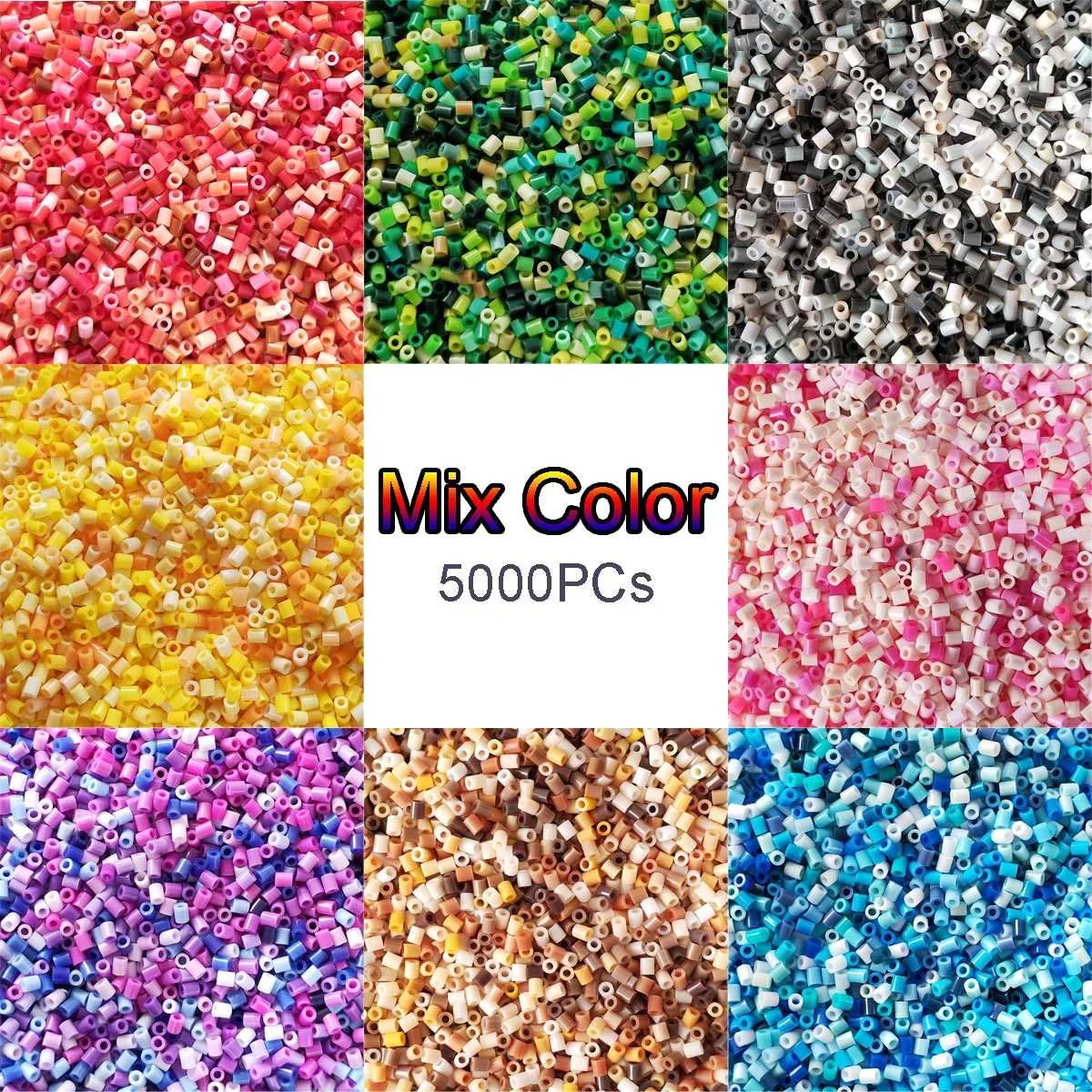 

2.6mm Mini Beads Mix Color 5000pcs OPP Bag Packing Iron Beads for kid Hama Beads diy Puzzles Beads Handmade gift toy