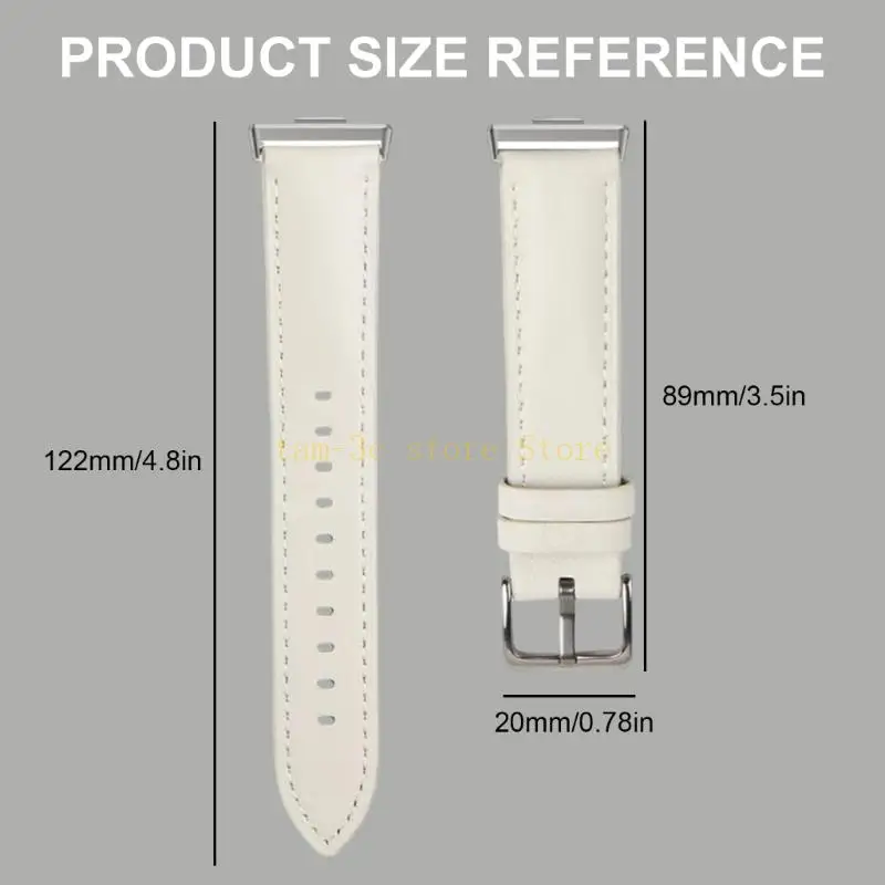 สายนาฬิกาหนังแฟชั่น 20 มม. สายนาฬิกาที่ปลอดภัยและมีสไตล์ สายหนังนุ่มสบายสำหรับนาฬิกา fit3 D0UA