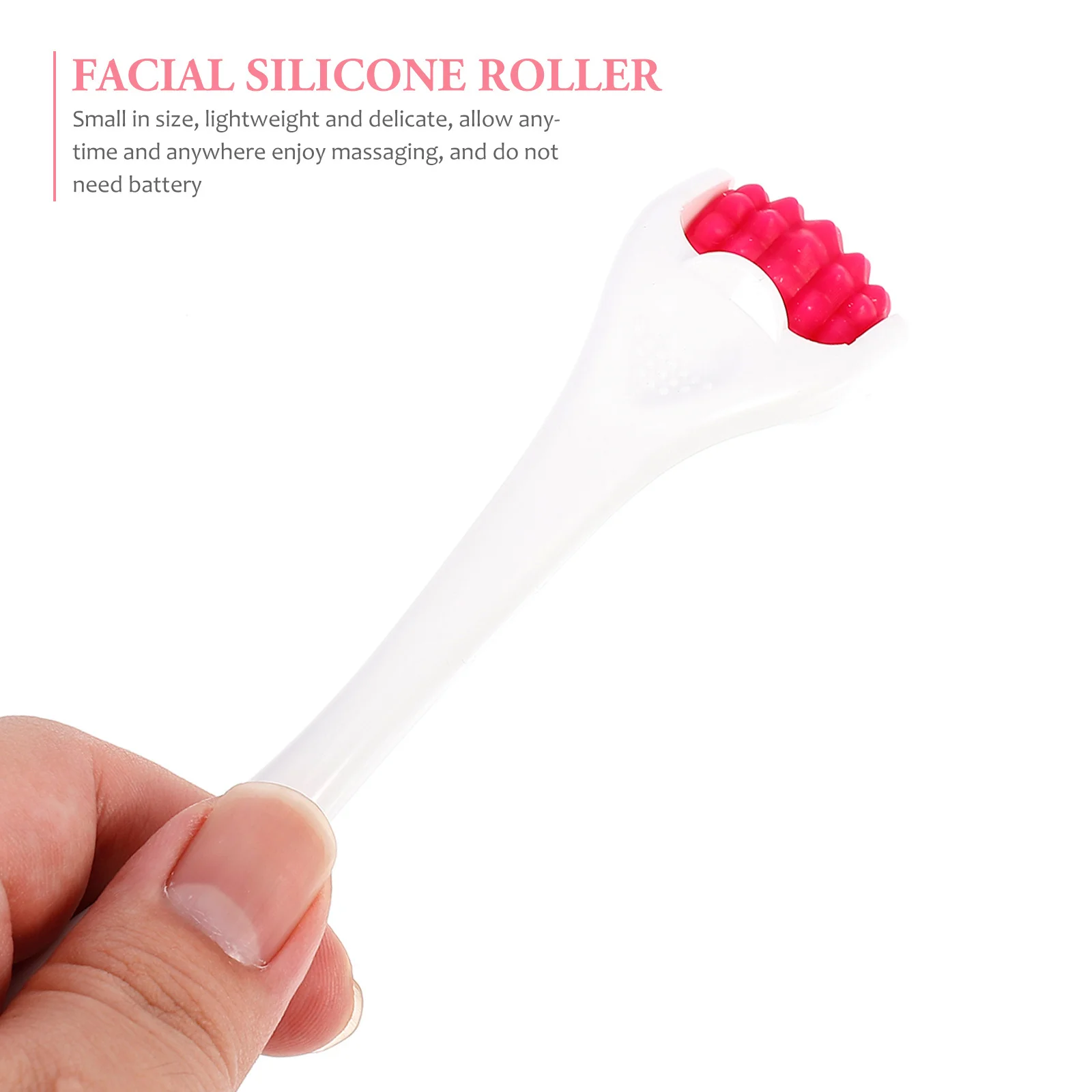 Rodillo Facial de silicona para antienvejecimiento, reducción de arrugas, alivio de la hinchazón de los ojos, masajeador Facial, herramienta de belleza portátil para ojos y cara