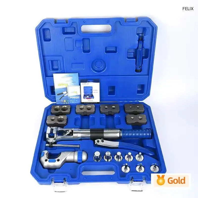 WK-400 2 in 1 Hydraulic Tube Expander Flaring Tool Kit for 3/16 1/4 5/16 3/8 1/2 5/8 3/4 7/8 inch Set mouth cup mouth 2 in 1