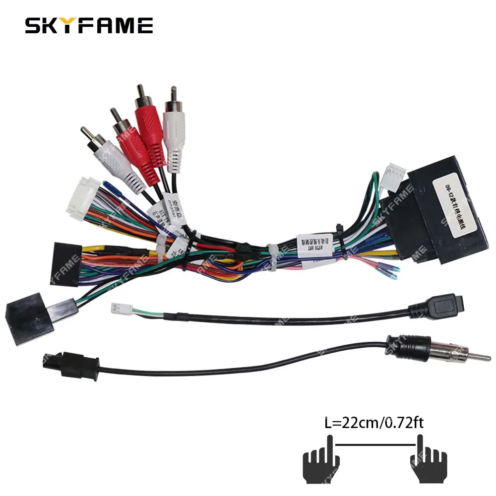 Skyfame Auto 16Pin Kabelboom Adapter Canbus Box Decoder Android Radio Voedingskabel Voor Buick Lacrosse