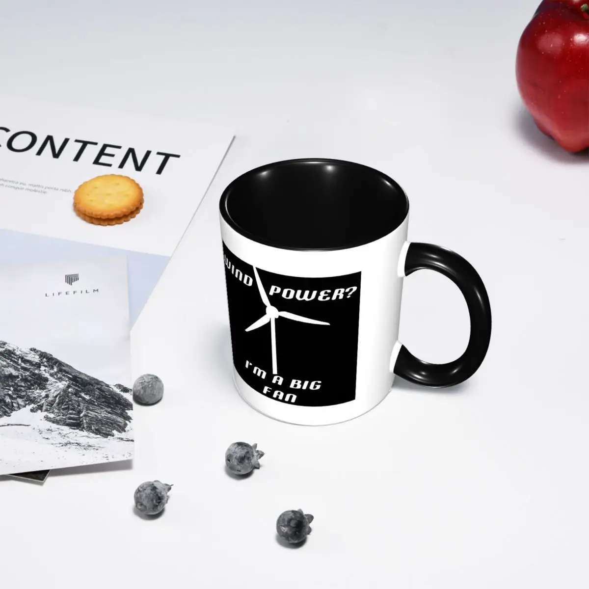 Wind Power I'm A Big Fan - Wind Generator Mug Funny Ceramic Coffee Cups Tea Mugs Milk Cup Drinkware Gifts for Friends