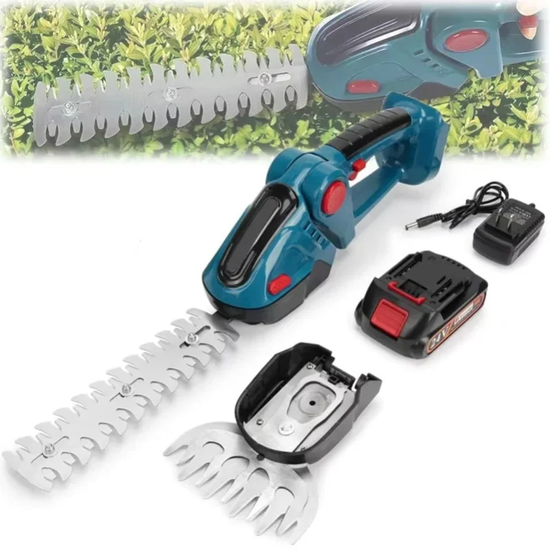 2-in-1 Elektrischer Rasentrimmer, kabellos, wiederaufladbar, Handrasentrimmer, Rasenschere, Gartenwerkzeug für Makita 18V Akku