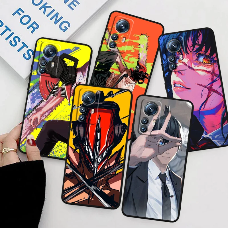 Anime C-Chainsaw M-Mans For Xiaomi Mi 14 13T 13 12T 12 11T 11i 11 10T 10 Pro Lite Ultra 5G Black Back Phone Case