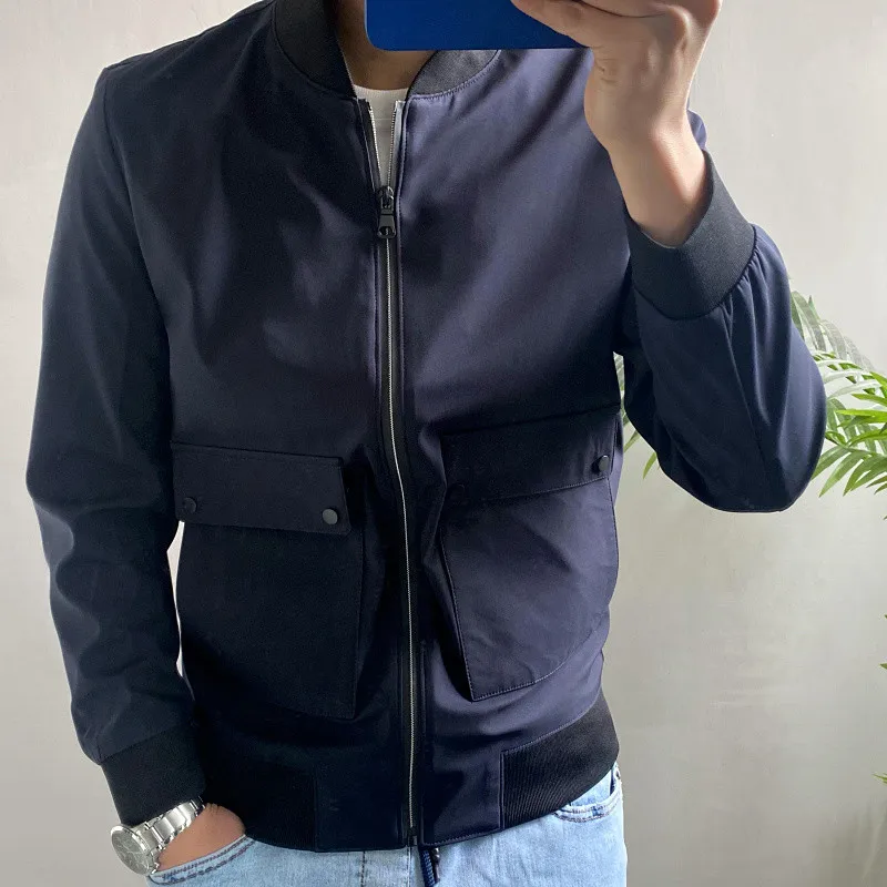 Elegant Casual Men's Jacket Stand Collar Business Style Spring Fashion Outerwear Slim Fit Standard Edition Youth Urban Style