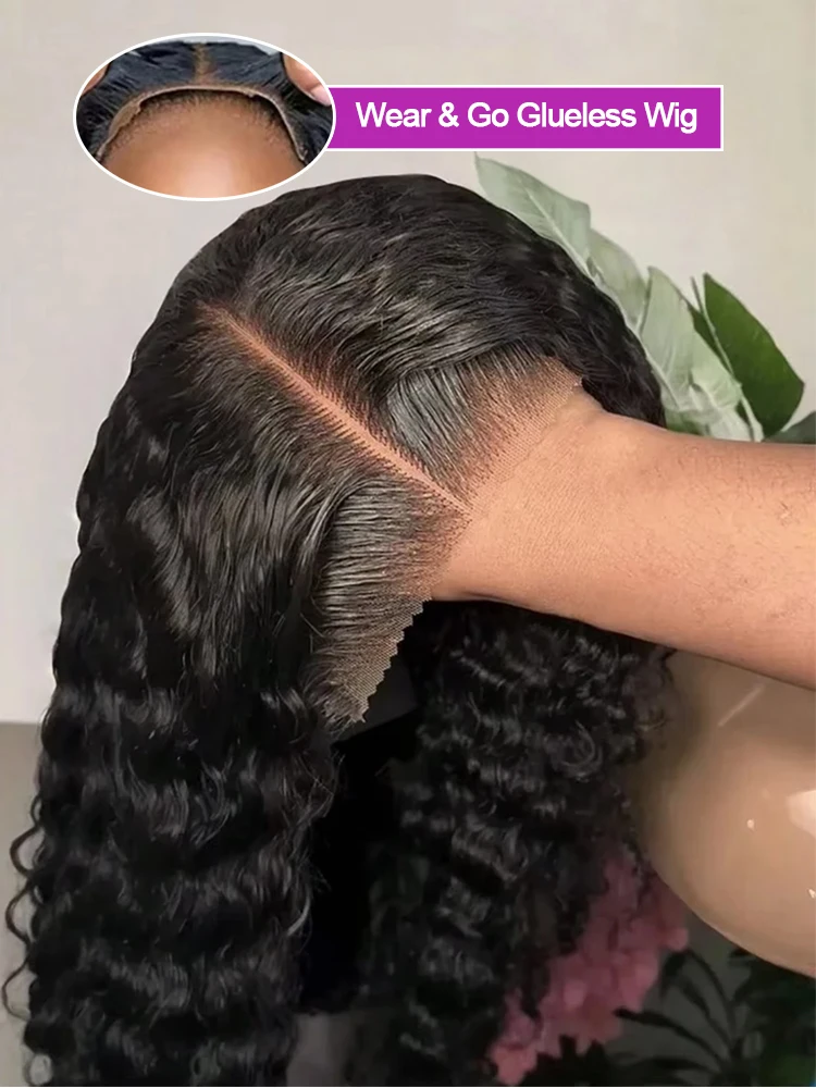 

Готовый парик без клея, короткий, 13x4, с глубокой волной, кружевной фронтальной частью, для женщин, с эффектом волнистых волос, без клея, 7x5, парик-боб из натуральных волос, 250%