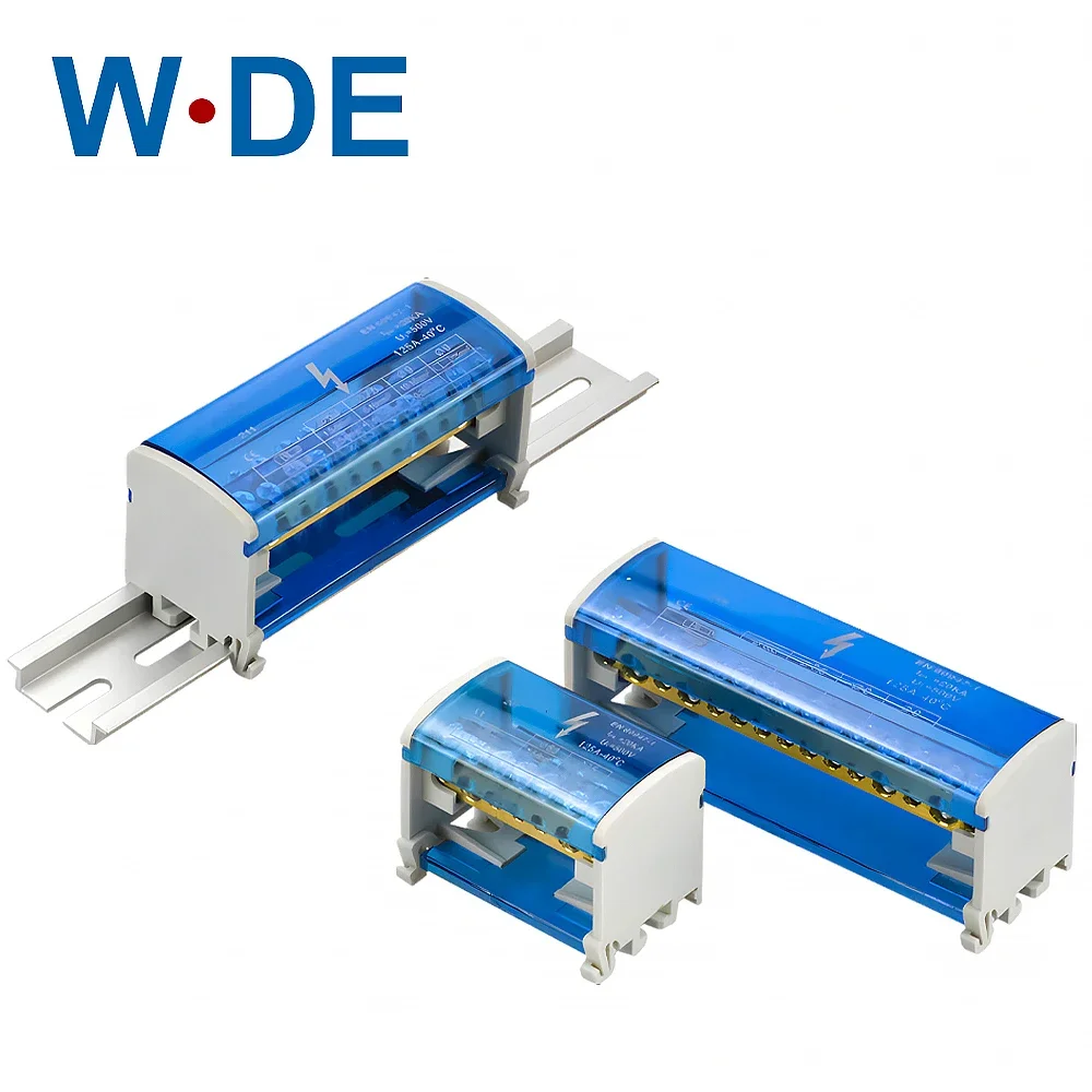 

1 Piece Din Rail Terminal Block WDH207/211/215 Power Distribution Box Modular Screw Universal Electric Wire Junction Box