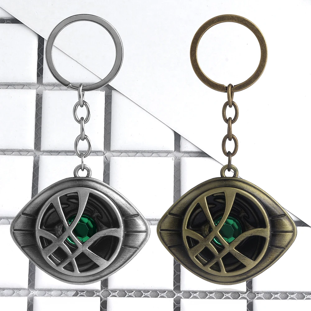 The Avengers Doctor Strange Metal Key Pendant Gem Eye Of Agamotto Necklaces Keychains for Women Men Packback Accessories Gift