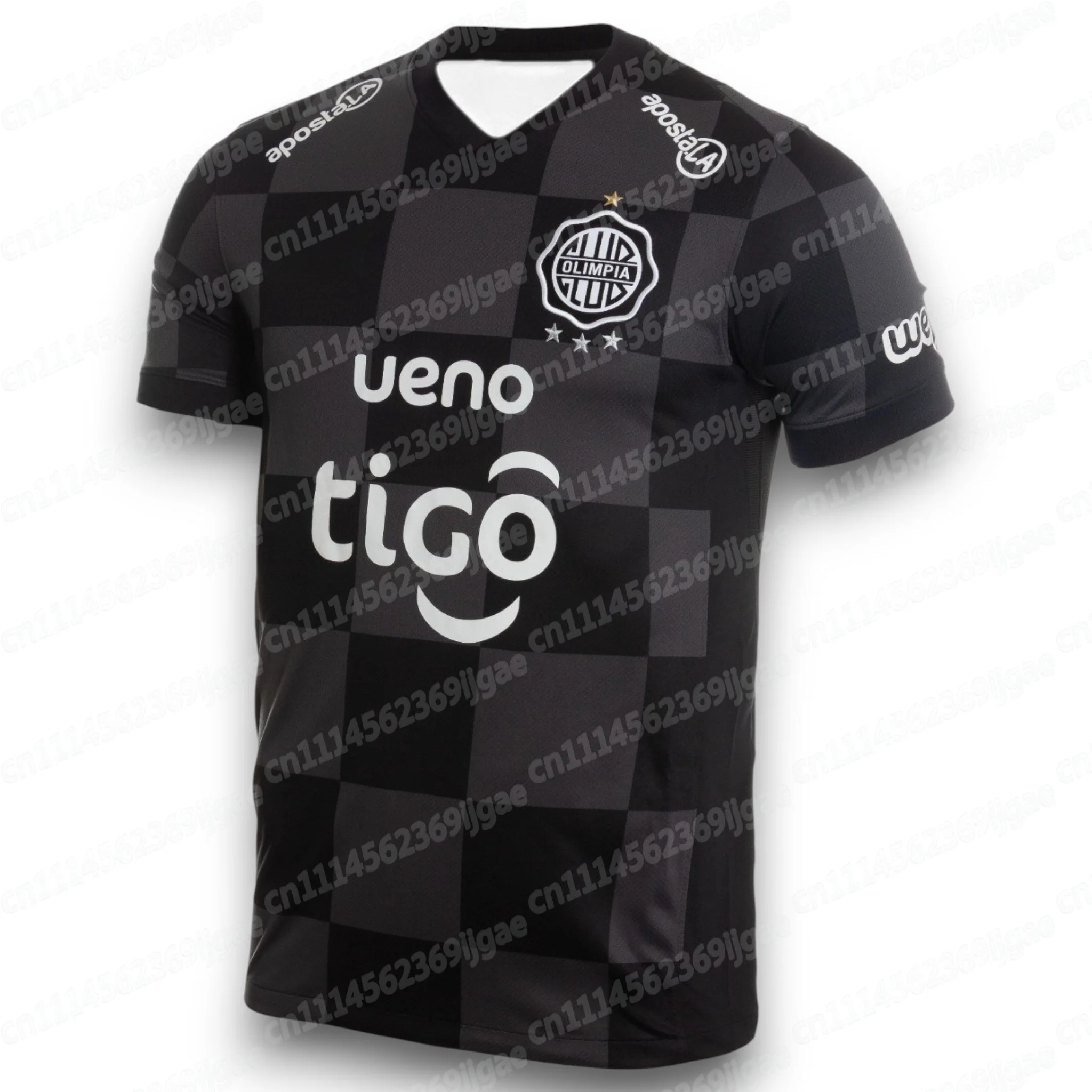 Paraguay Asuncion Olympia Olimpia Asuncion Heim-Fußballtrikot Trainings-Sommer-Sporttrikot Herren T-Shirt Familien-Set – Detail 6