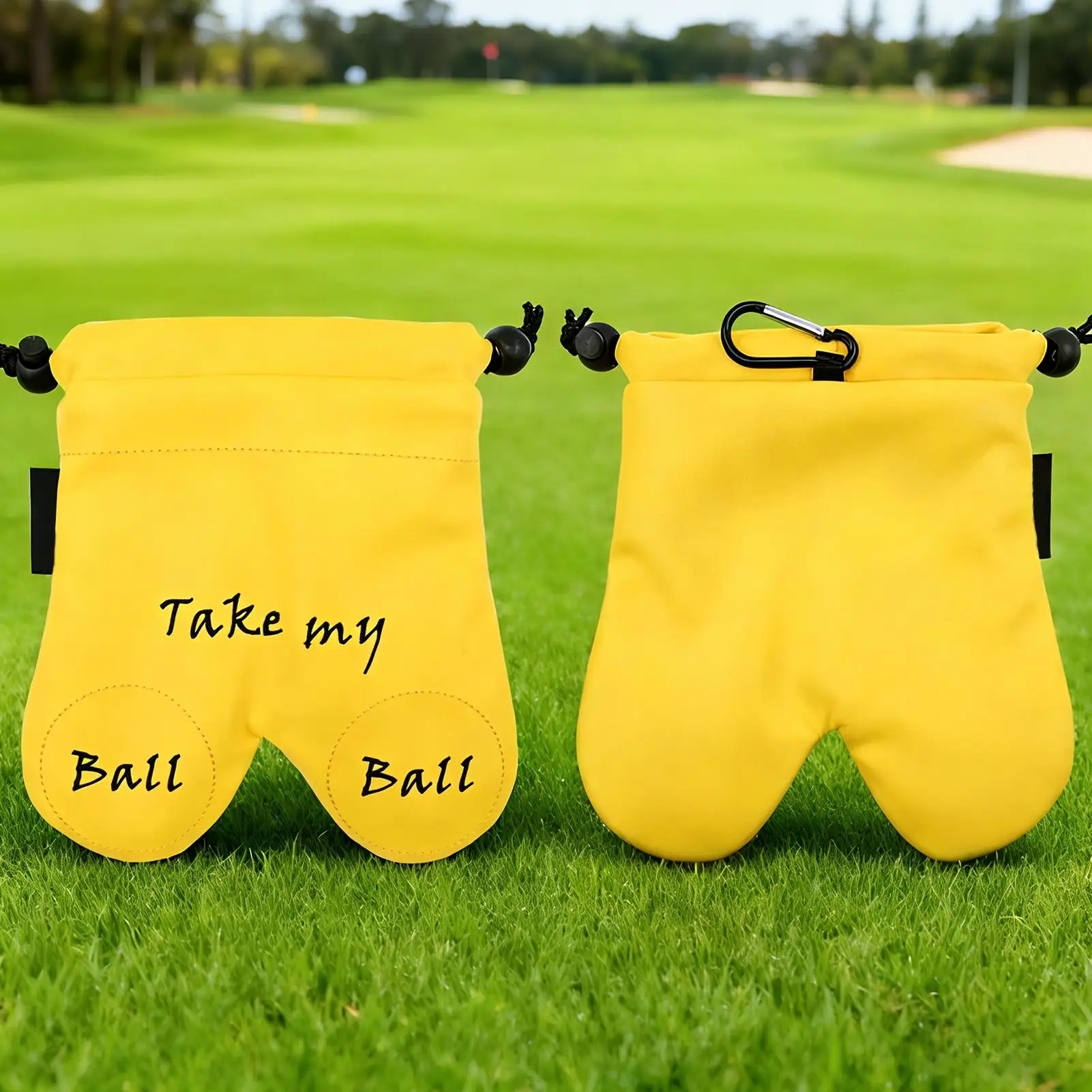 Golf Ball Sack Waterproof Large Flexible Drawstring Storage Golf Ball Bag Sack For Men Women Stocking Stuffers Dad Practice