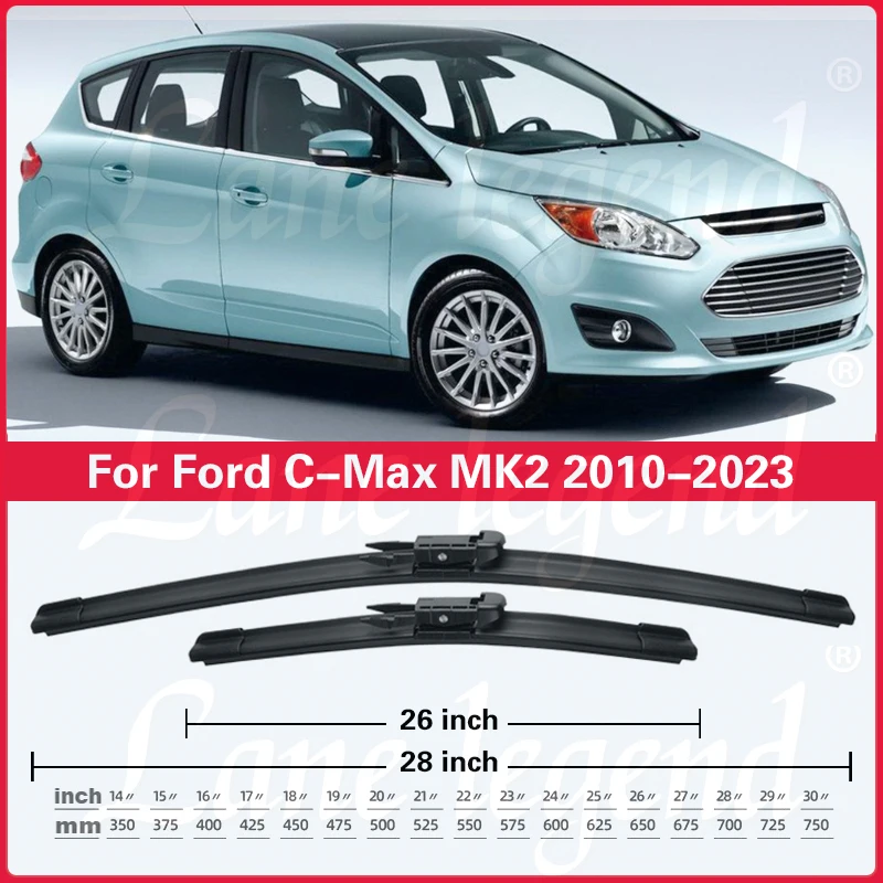 For Ford C-Max & Grand C-Max MK2 2010 - 2023 Car Front Rear Wiper Blades Windscreen Windshield Window Car Accessories 28\