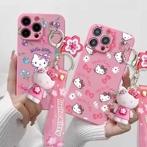 Hello Kitty Case With Keychain For Samsung Galaxy A03 A04 A05S A10S A11 A12 A13 A14 A15 A20 A30 A20S A21S A22 A23 A24 A25 A31
