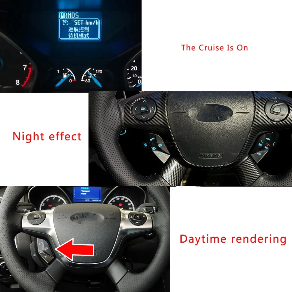 Car Cruise Control Switch Speed Control System For Ford Focus 3 2012-2014 kuga 2012-2 Multifunction Steering Wheel Button Switch