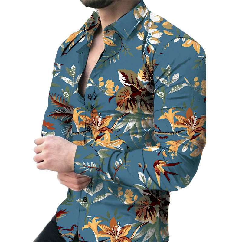 Men's Shirt Pattern Shirt 3D Printing plus Size Street Daily Long Sleeved Fashion Street Clothing Fashion Casual Breathable