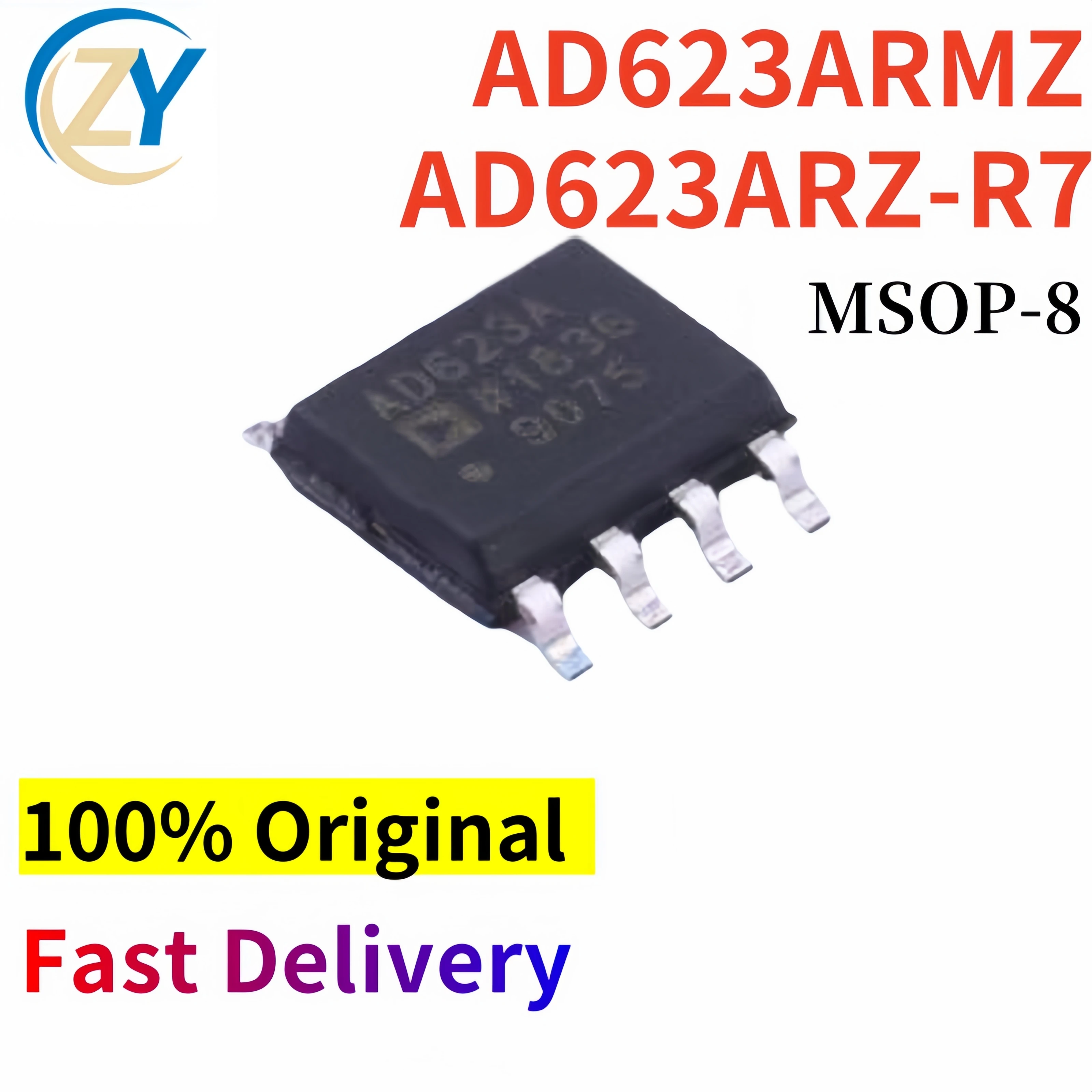 (2pcs) AD623 AD623ARMZ Amplifiers AD623ARZ-R7 MSOP-8 800kHz 100% Original & In Stock