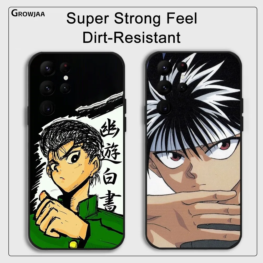 

Y-YuYu H-Hakusho Phone Case for Samsung Galaxy S24 Ultra S22 S23 Ultra S21 S20 5G Protective Silicone TPU Funda