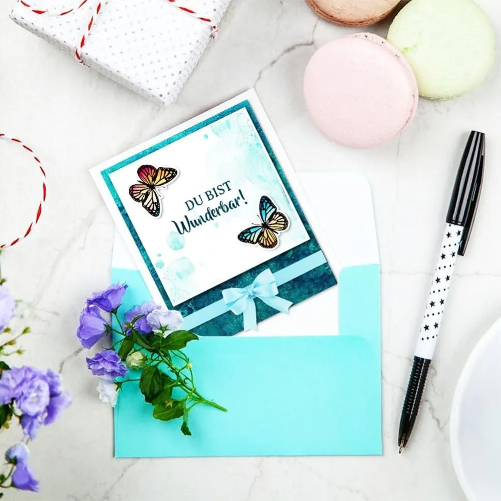 Powiedzongi niemieckie i wieniec kwiatów wyraźne znaczki do scrapbookingu niemieckie emocjonalne słowo silikonowa przezroczysta stempel