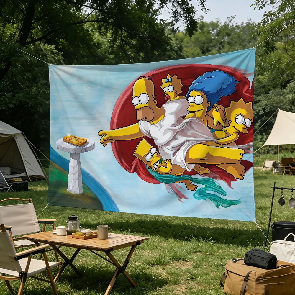 The S-Simpsons flag Tapestries Outdoor Parties Bedrooms Living Rooms Dorm Rooms Wall Decor Banners Gifts