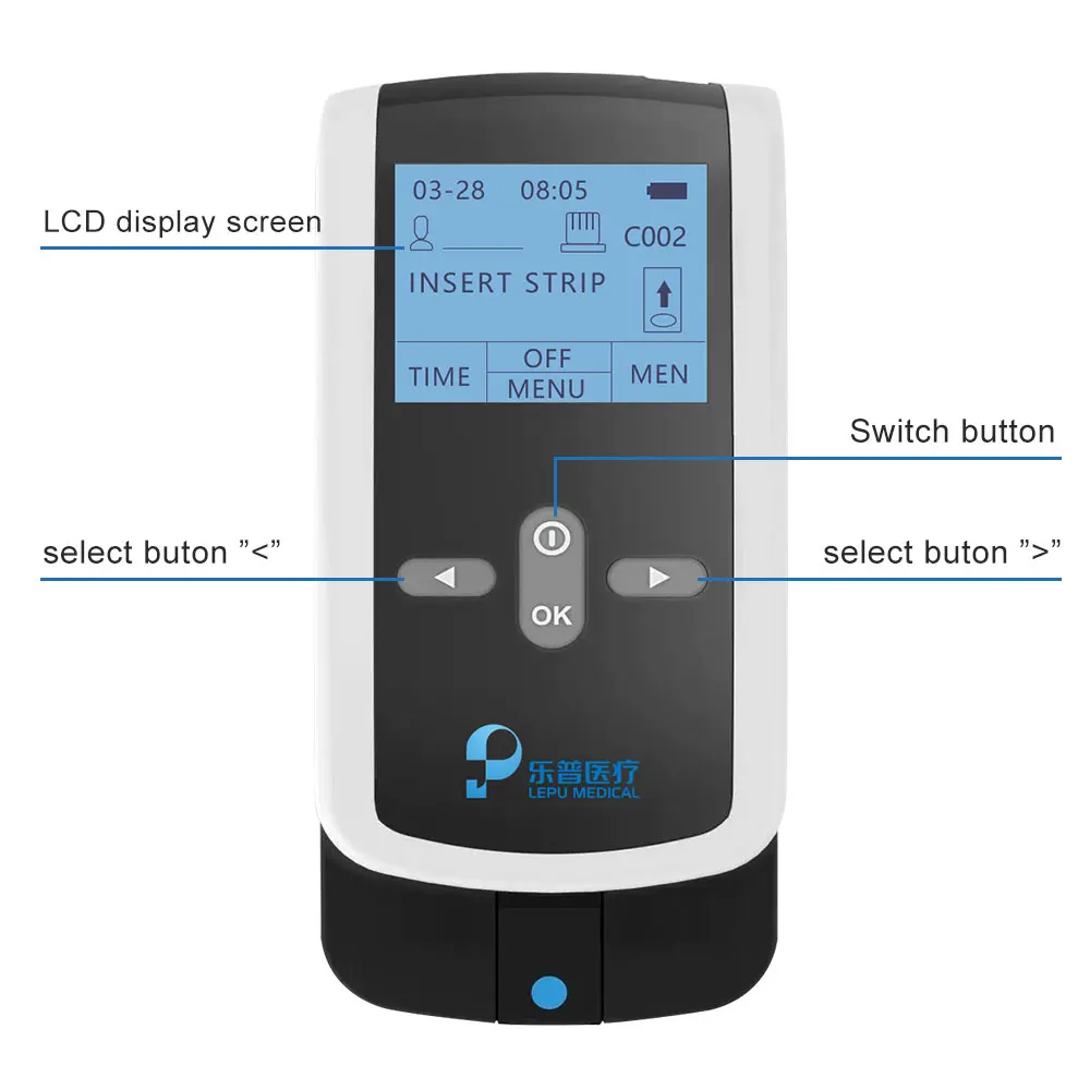 LEPU Portable POCT PT/INR Blood Testing Equipment Handheld Rapid Test Blood Coagulation Fingertip Blood Coagulation Analyzer