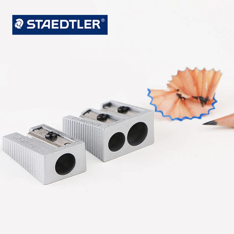 STAEDTLER-sacapuntas de Metal para estudiantes, suministros de pintura de arte escolar, oficina, 510, 10/20