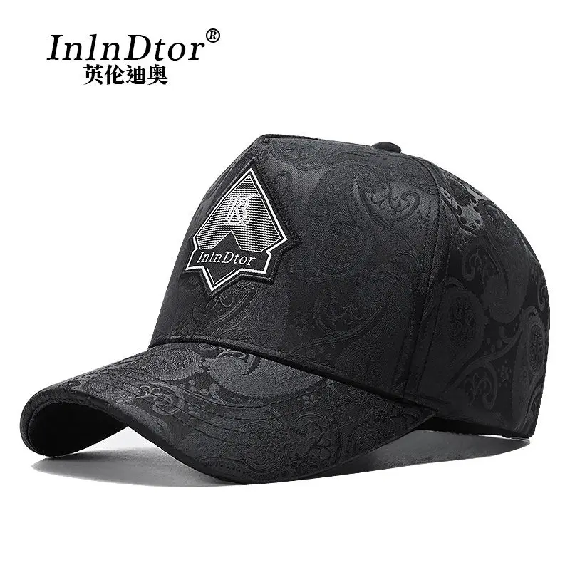 New Men\'s Summer Jacquard Fashion Face-Looking Small Baseball Cap Men\'s round Face