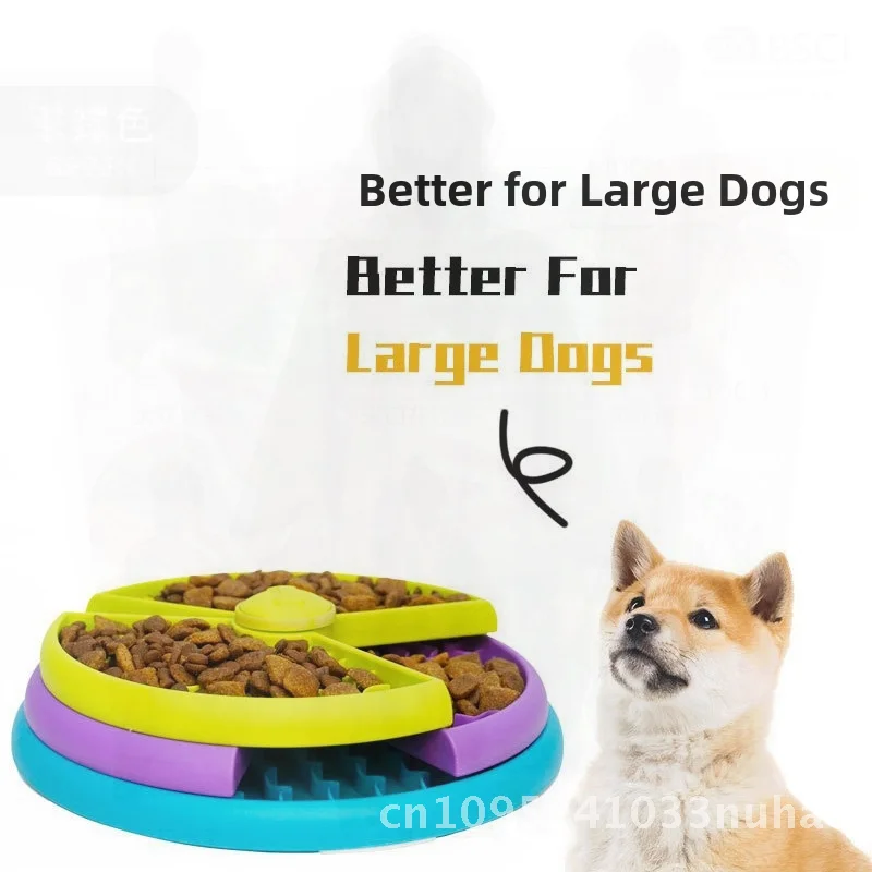 

Pet Dog Slow Feeder Bowl Three-Layer Rotating Anti-Choke Cat Food Dish Educational Pet Supply Tableware 26cm Diameter